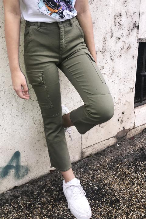 Pantalones Combat Crop Flare From Subdued On 21 Buttons