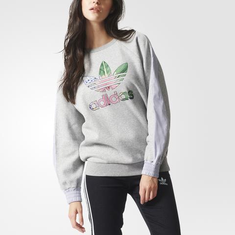 Sudadera Training Floral Logo - Gris Adidas | Adidas España