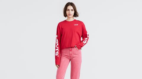 "graphic Crop Ls Tee"
