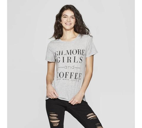 Women's Gilmore Girls Short Sleeve Coffee T-shirt - (juniors') - Gray