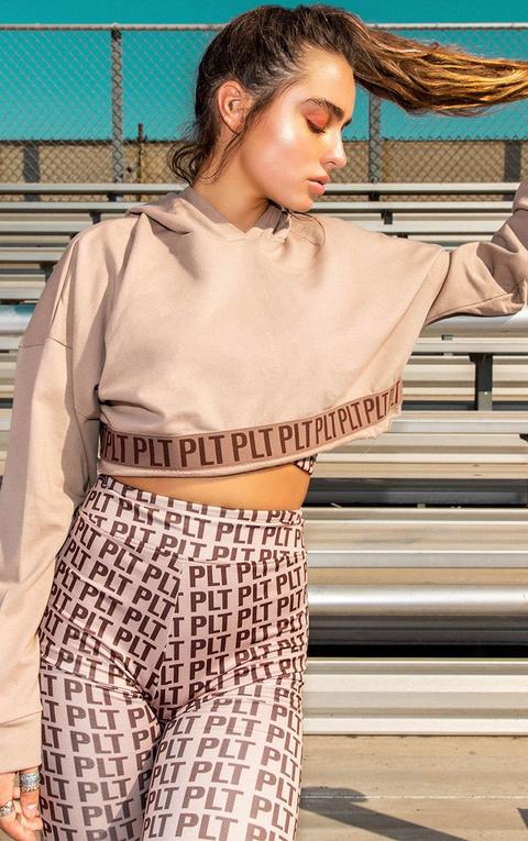 Plt Stone Band Cropped Hoodie
