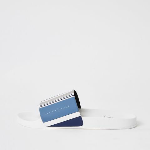 Maison Blue Stripe Sliders
