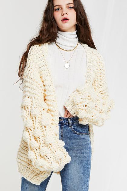 Aurelie Chunky Cable Knit Jacket-3 Colors