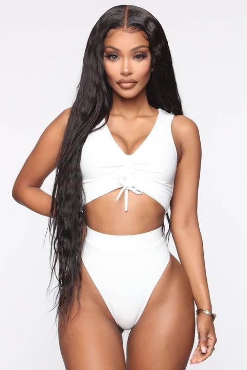 Bali Forever Ruched 2 Piece Bikini - White