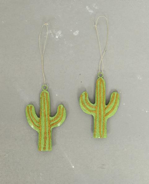 Lote De 2 Decoraciones De Cactus