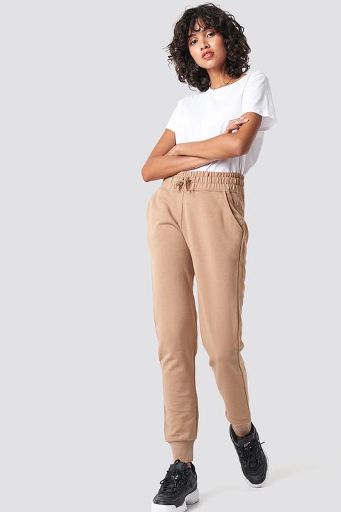 Basic Sweatpants Dark Beige