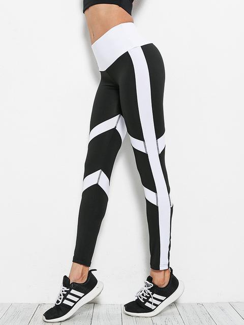 Contrast Striped Skinny Leggings