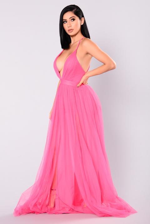 Fashion nova 2025 pink maxi dress