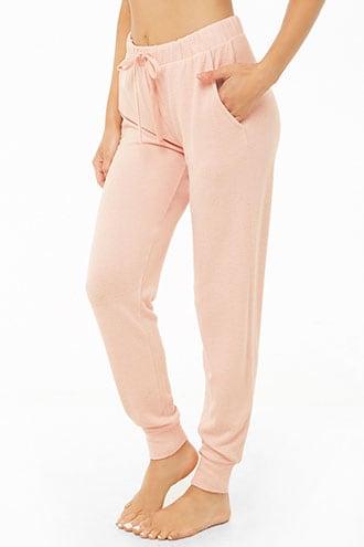 Forever 21 Knit Drawstring Pants Pink