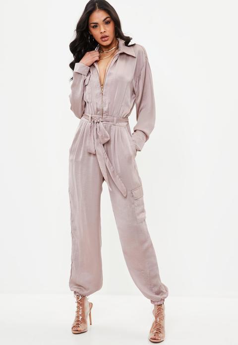 pink utility jumpsuit