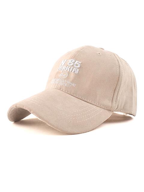 N 85 Embroidery Faux Suede Baseball Hat