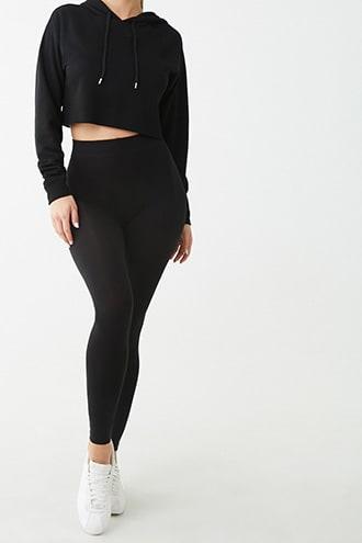 Forever 21 Stretch High-rise Leggings , Black