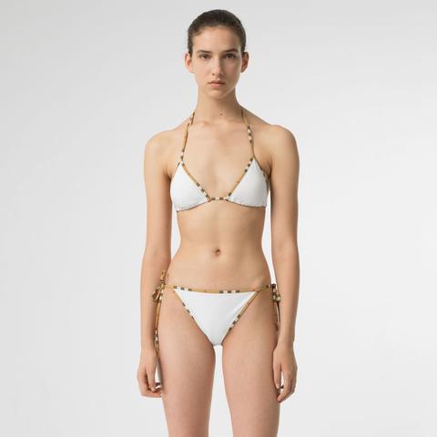 burberry check trim bikini