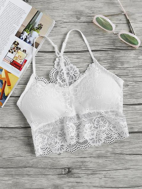 Scalloped Hem Lace Bralet