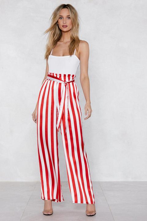 A Step In The Stripe Direction Satin Pants