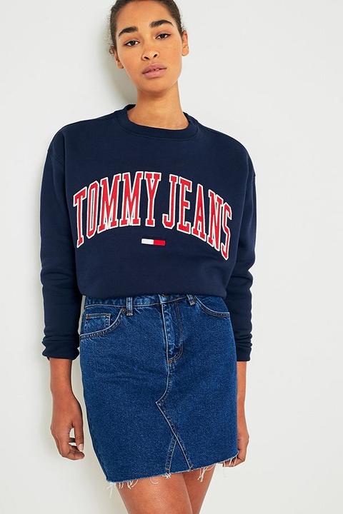 tommy jeans collegiate sweatshirt navy