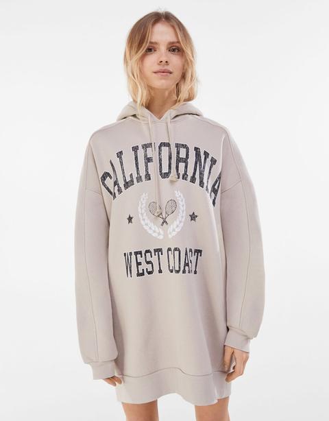 Sweat Style Robe Capuche Imprimé