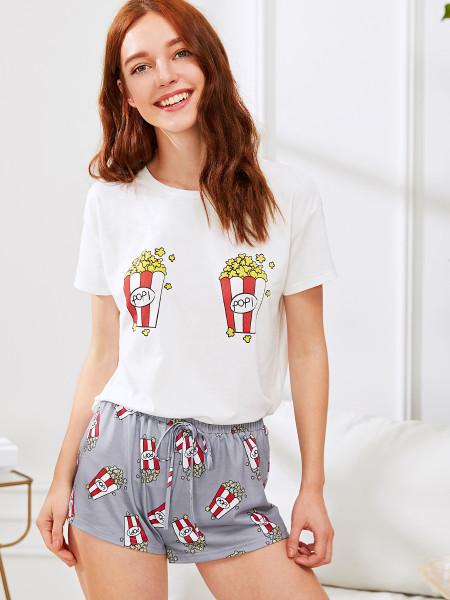 Conjunto De Pijama Con Palomitas