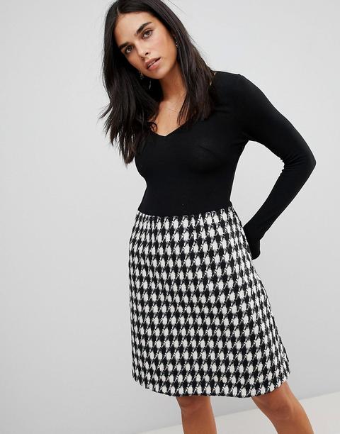 Vestido Midi 2 En 1 Con Falda De Cuadros De Traffic People