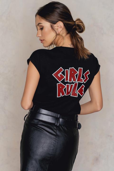 Girls Rule T-shirt Black