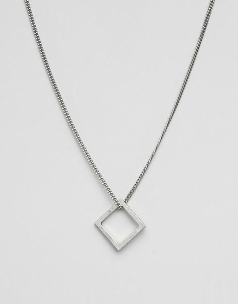 Icon Brand - Collana Argento Con Quadrato - Argento