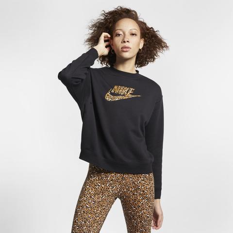 cheetah print nike sweatshirt