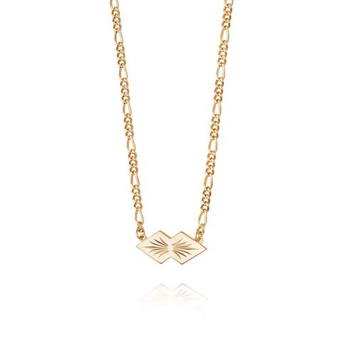 Mini Palm Leaf Necklace 18ct Gold Plate