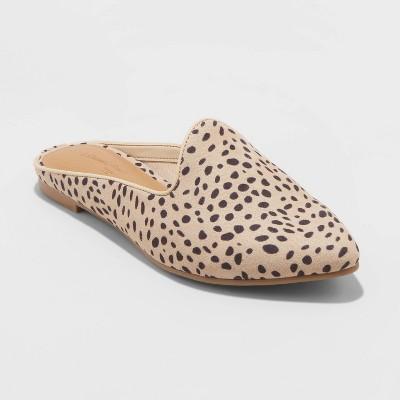 Women's Faux Leather Printed Mules - Universal Thread