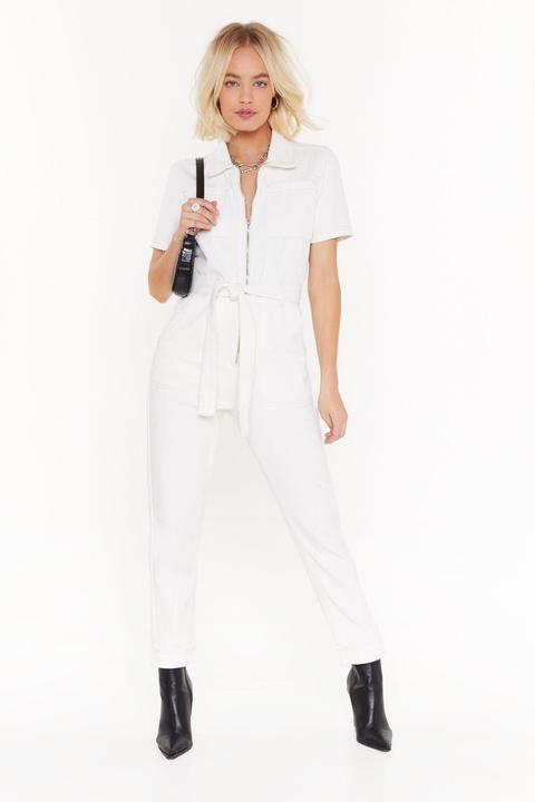 Womens Own It Contrast Stitch Boilersuit