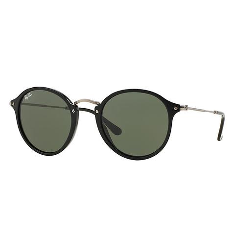 Round Fleck Unisex Sunglasses Lentes: Verde, Montura: Plata