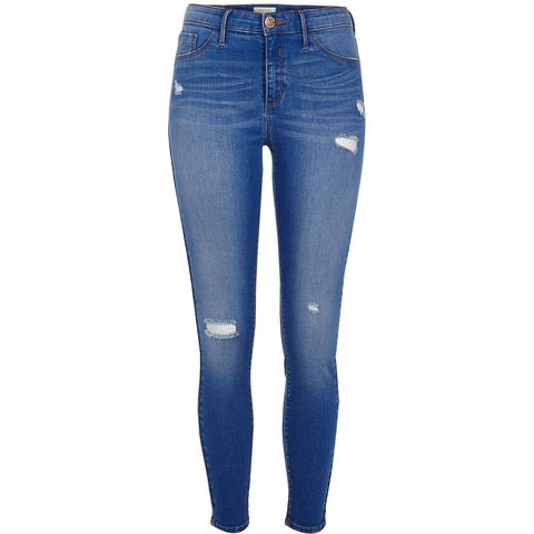 Blue Molly Ripped Skinny Jeggings