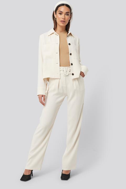 Rut&circle Nina Straight Pant - Beige