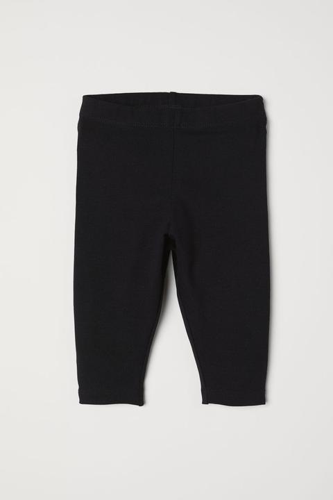 Leggings De Punto - Negro