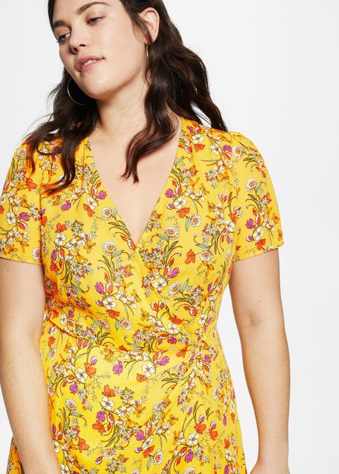 Vestito Floreale Incrociato