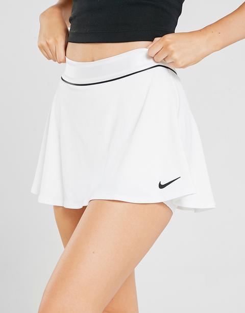 white nike pleated skirt