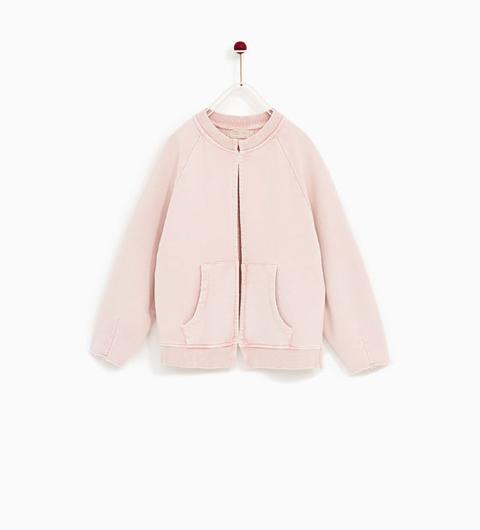 Chaqueta Lavada Felpa Abierta