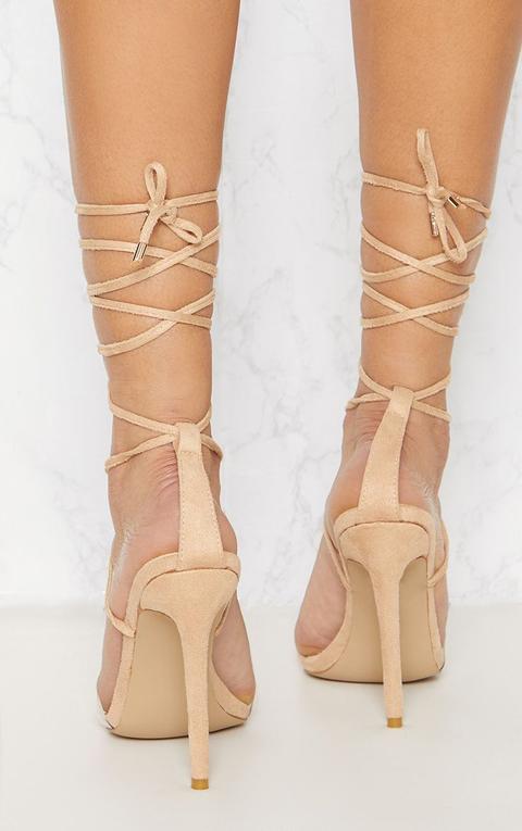 rose gold clear strap point toe barely there sandal