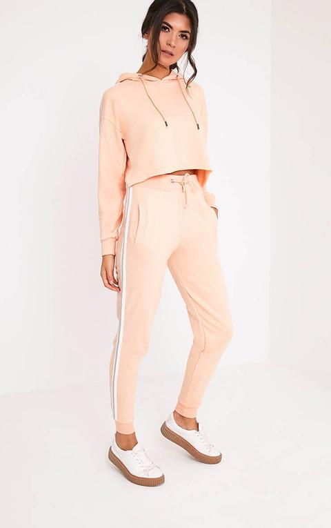 Peach Side Stripe Joggers