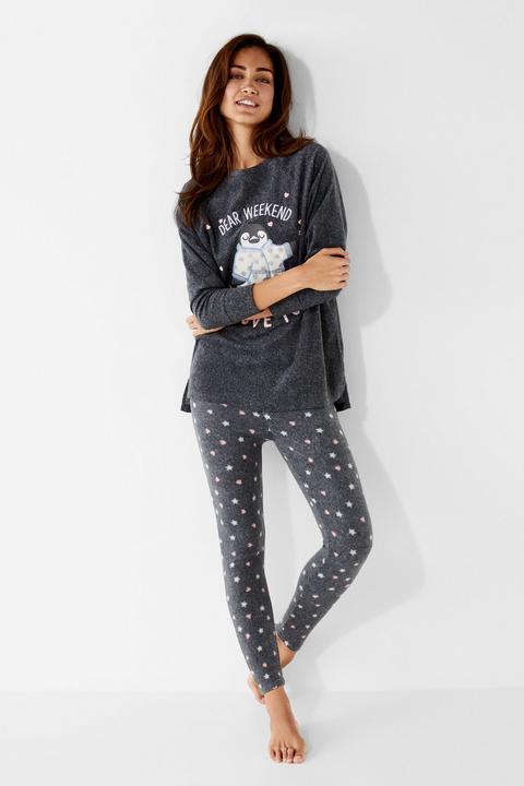 Pijama Largo Polar Pingüinos