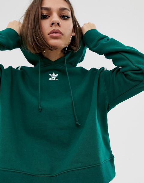 Felpa adidas trefoil clearance verde