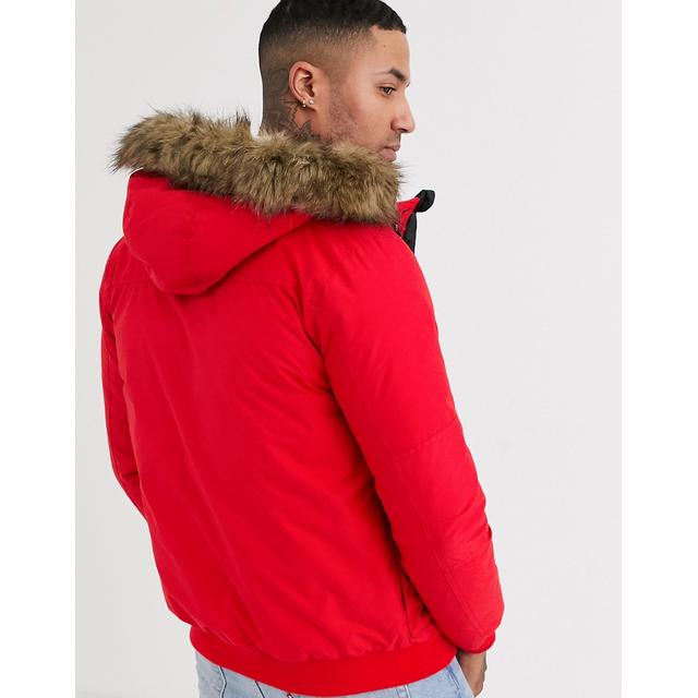 jack and jones red parka