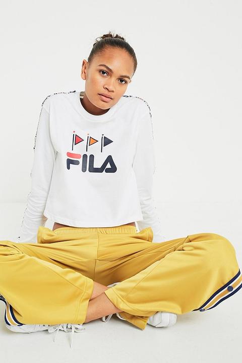 Fila Carolina White Logo Long Sleeve T-shirt