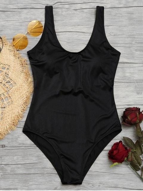 Shiny Padded One Piece Swimsuit