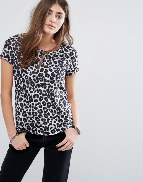 Camiseta Con Estampado De Leopardo De Pimkie