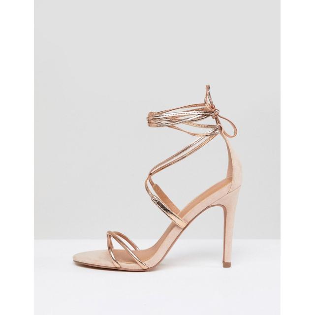 asos rose gold sandals