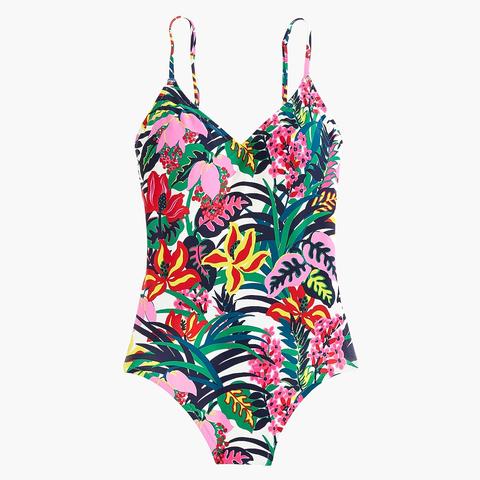 Ballet One Piece Swimsuit In Jungle Floral From J Crew On 21 Buttons
