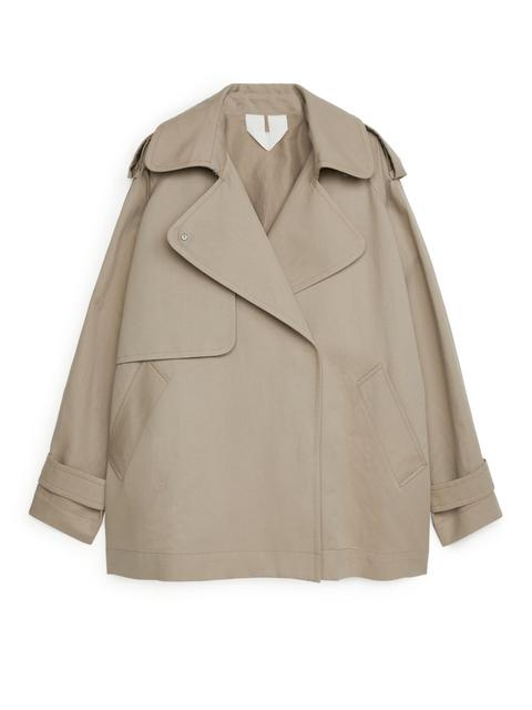 Short Trench Coat - Beige