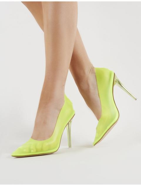 neon court heels