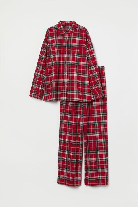 Pijama De Cuadros - Rojo