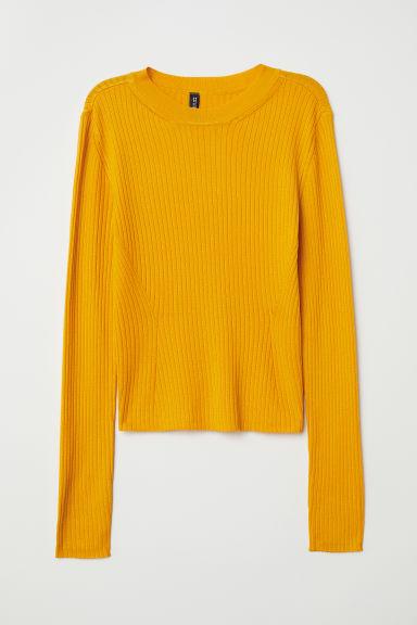 H & M - Pullover In Maglia Fine - Giallo